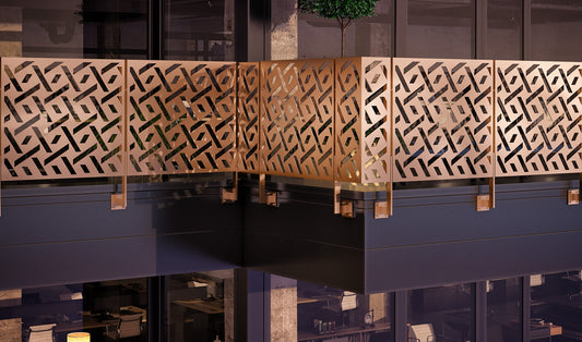 Black Rothnow laser-cutting railing and fence, customized size, with intricate design for outdoor safety and decorative use