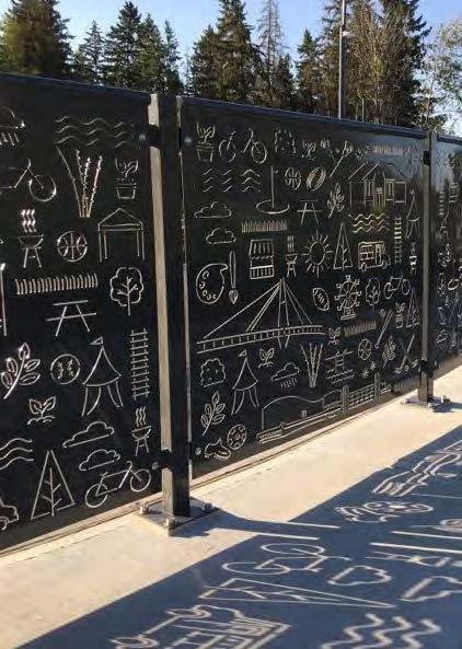 Black Rothnow laser-cutting railing and fence with intricate design, custom size, showcasing durable metal craftsmanship.
