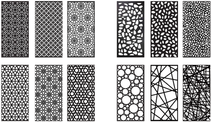 Rothnow® black laser-cutting railing and fence with intricate design, customizable size, for outdoor security and decorative fencing.