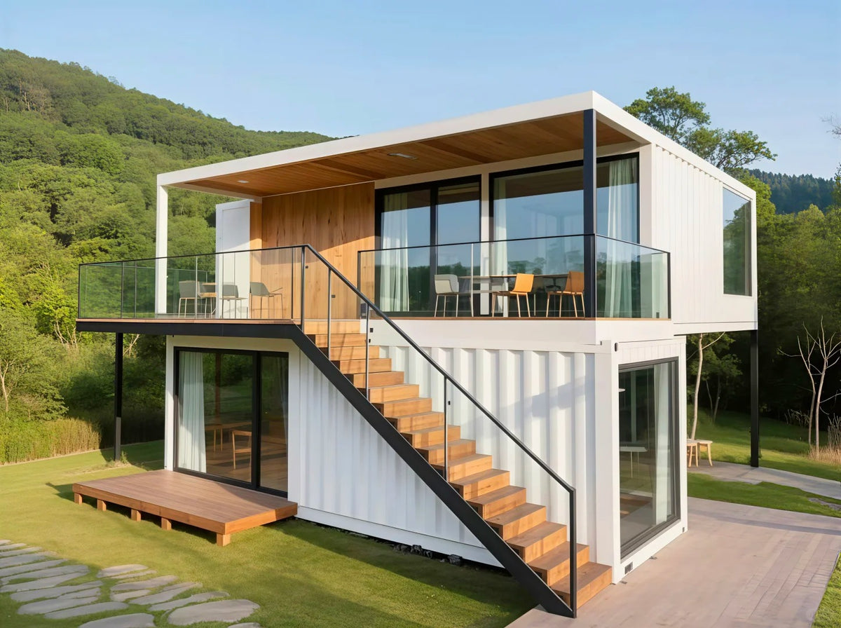 Black Rothnow Prefab House RNPH09 DIY container house with steel structure, customized size, designed for modern modular living.