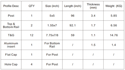 Black Rothnow PVC railing and fence with customizable size, durable and secure fencing from Rothnow brand.