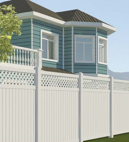 Black Rothnow PVC railing and fence, customized size, showcasing durable fencing with clean, modern design and smooth finish.