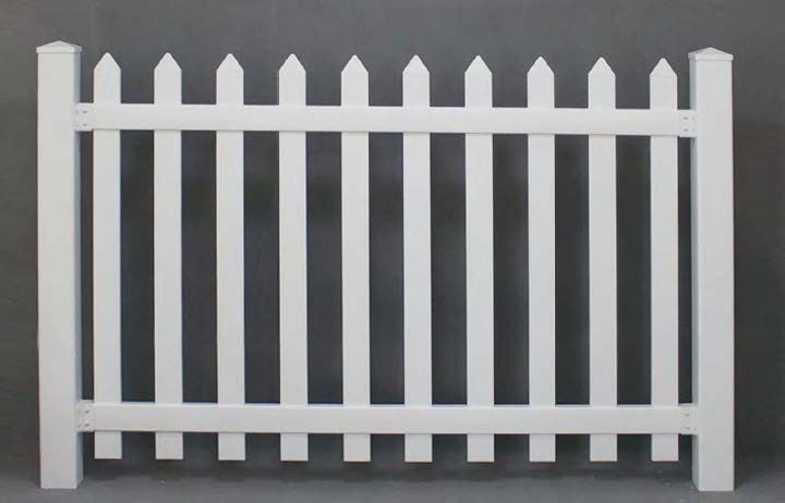 Black Rothnow PVC fence with customizable size, durable railing and fencing for secure outdoor boundary protection.