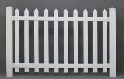 Black Rothnow PVC fence with customizable size, durable railing and fencing for secure outdoor boundary protection.