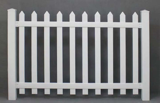 Black Rothnow PVC fence with customizable size, durable railing and fencing for secure outdoor boundary protection.