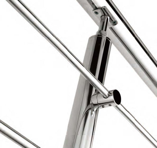Black Rothnow® rod bar balcony railing, customized size, stainless steel design with vertical bars for safety and modern style.