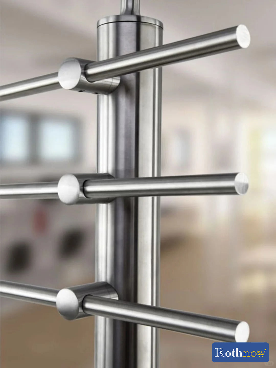 Black Rothnow rod bar railing for balcony, custom-sized safety guardrail with sleek metal design.