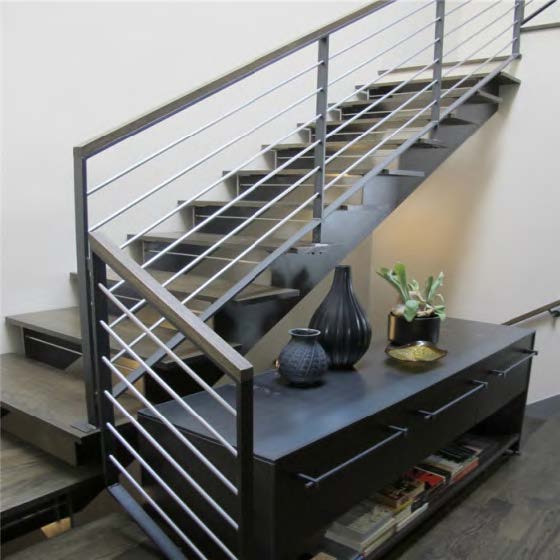 Black Rothnow® Rod Bar Railing for balcony, customizable size, modern metal guardrail with vertical rods and sleek design.