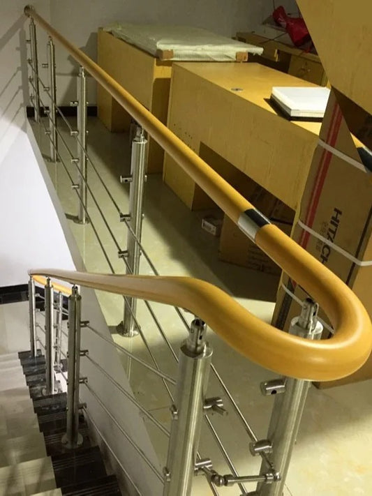 Black Rothnow Rod Bar Railing RNRR06 for staircase, customized size, sturdy steel railing with sleek design