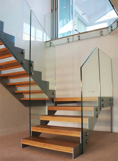 Black Rothnow staircase side board with customized size, designed for straight staircases, part of the Rothnow RNSS07 series.
