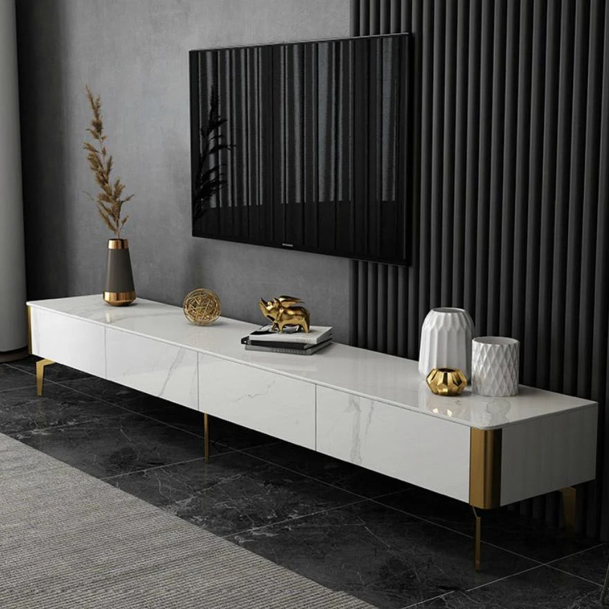 Black Rothnow TV stand RNTC02 with sleek design, customized size, and sturdy TV cabinet for modern living rooms.