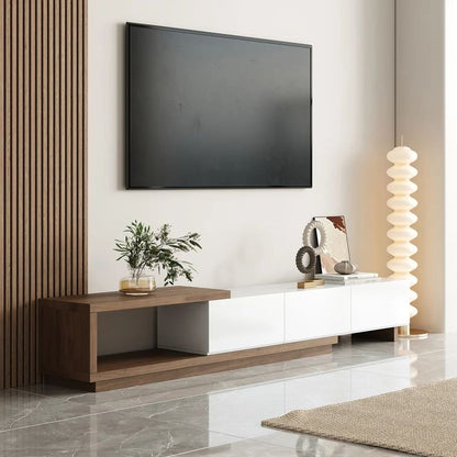 Black Rothnow TV stand RNTC03 with customized size, featuring a modern TV cabinet design and sturdy construction.