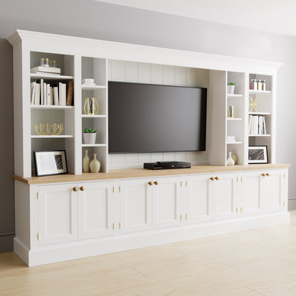 Black Rothnow TV stand RNTC05 TV cabinet with customizable size, featuring a sleek modern design for home entertainment.