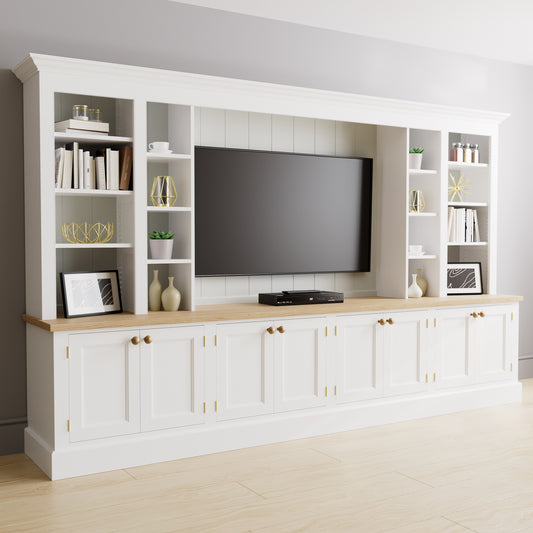 Black Rothnow TV stand RNTC05 TV cabinet with customizable size, featuring a sleek modern design for home entertainment.