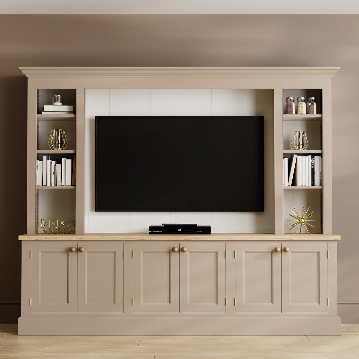 Black Rothnow® TV stand RNTC06 TV cabinet with sleek design, featuring customizable size and modern style for living room decor.