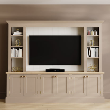 Black Rothnow® TV stand RNTC06 TV cabinet with sleek design, featuring customizable size and modern style for living room decor.