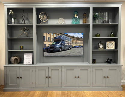 Black Rothnow TV stand RNTC06 TV cabinet with customizable size, featuring a modern design and sturdy construction.