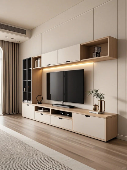 Black Rothnow TV stand RNTC08 TV cabinet with customized size, featuring a modern design and sturdy construction for home entertainment.