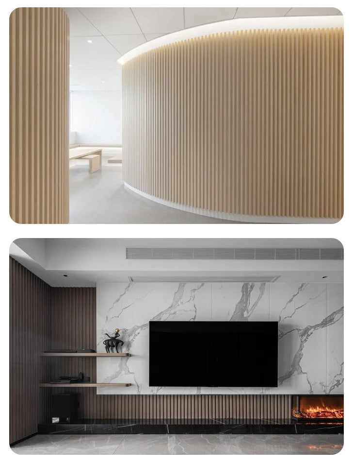 Rothnow® black bamboo fiber wall panel, RNBW02 model, showcasing textured surface and sleek design for interior wall decoration.