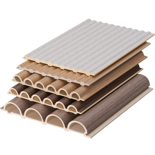 Rothnow Wall Panel RNBW03 bamboo fiber board with waved design, black finish, decorative wall panel for interior decor.