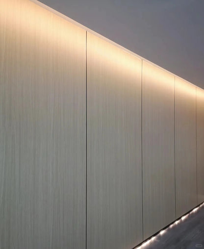 Rothnow wall panel RNBW06 in black bamboo fiber board for interior wall decoration, showing textured surface and sleek design.