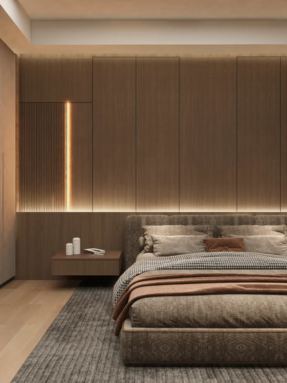 Rothnow Wall Panel RNCB01 from the Carbon Crystal Board Wood Grain Series, featuring black textured wood grain surface.
