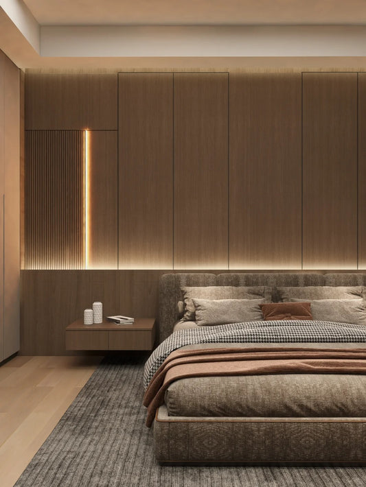 Rothnow Wall Panel RNCB01 from the Carbon Crystal Board Wood Grain Series, featuring black textured wood grain surface.