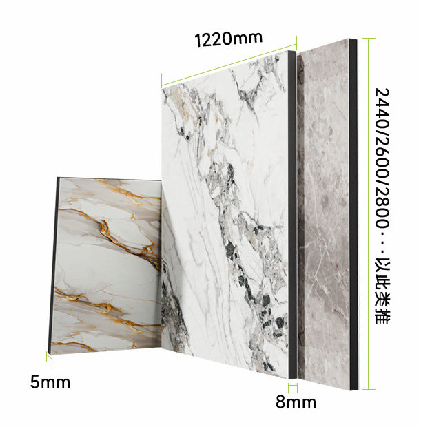 Rothnow Wall Panel RNCB05 Carbon Crystal Board with stone pattern, black textured surface, decorative home wall panel