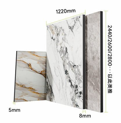 Rothnow Wall Panel RNCB05 Carbon Crystal Board with stone pattern, black textured surface, decorative home wall panel