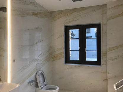 Rothnow Wall Panel RNCB05 Carbon Crystal Board with stone pattern, black textured surface, designed for modern interior wall decor.