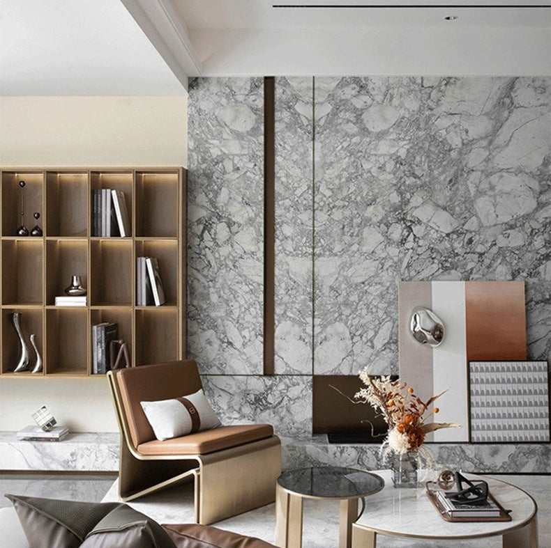 Rothnow wall panel in black from the Carbon Crystal Board Stone Pattern Series, showcasing a textured, modern wall panel design.
