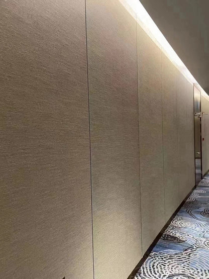 Rothnow® wall panel from the Fabric Series, black Carbon Crystal Board, custom size wall decor with fabric texture.
