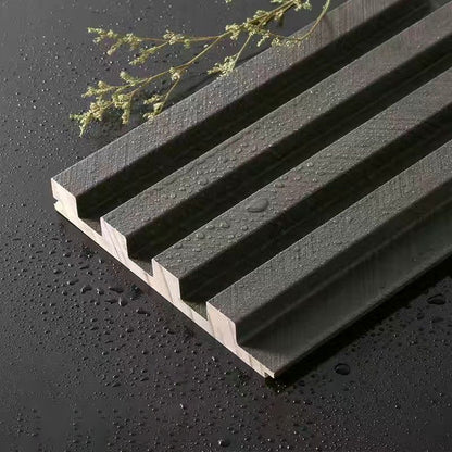 Black Rothnow® solid wood wall panel, customized size, decorative wall panel for interior design, showing textured wooden surface.