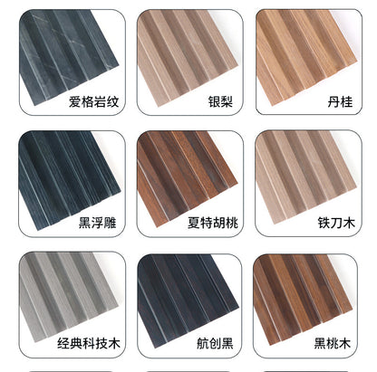 Rothnow solid wood wall panel in black, customized size for interior decor, showcasing smooth, polished wood surface.