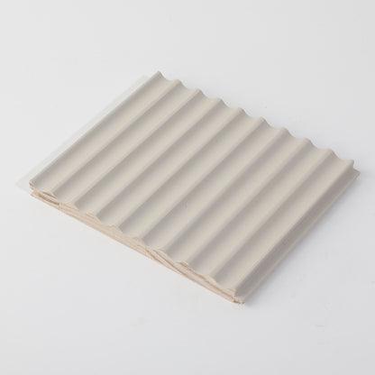 Rothnow® solid wood waved wall panel in black, decorative interior wall panel for modern home decor.