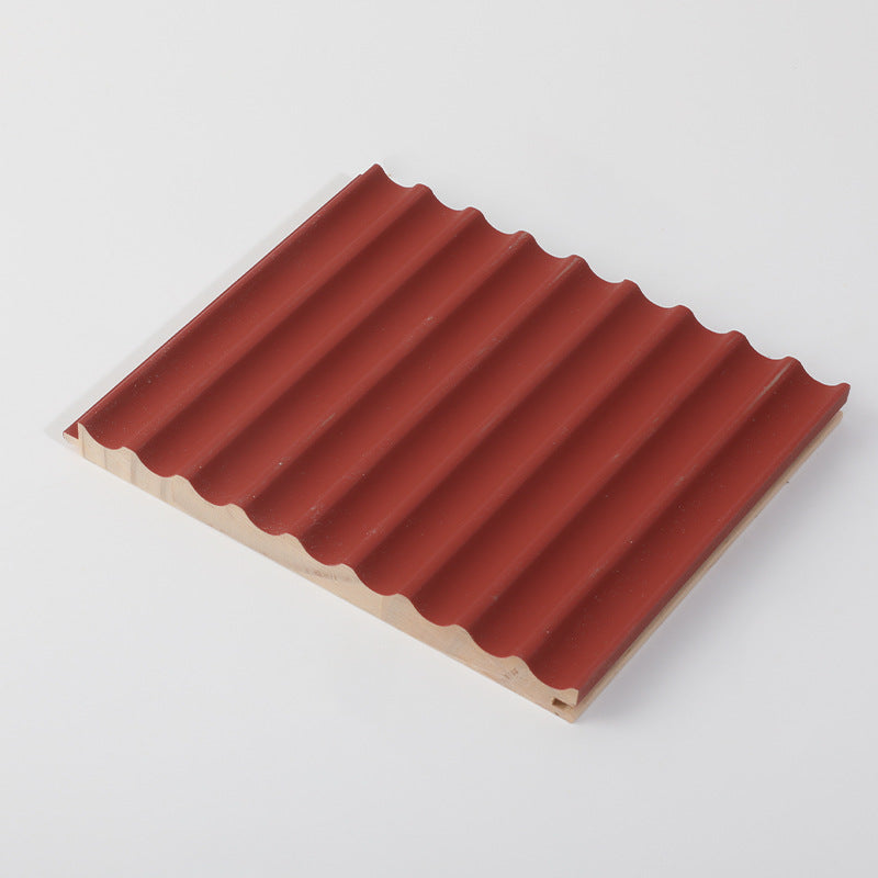 Rothnow® solid wood waved wall panel RNSW06, customized size, black finish, decorative interior wall panel design