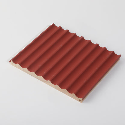 Rothnow® solid wood waved wall panel RNSW06, customized size, black finish, decorative interior wall panel design