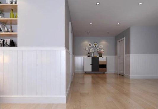 Rothnow® solid wood French wall panel RNSW08, black finish, custom size, decorative wall panel for interior design.