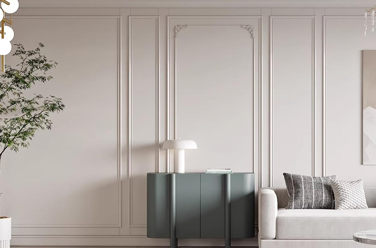 Rothnow® solid wood French wall panel, custom-sized black wall panel for interior decor, showcasing elegant wood craftsmanship.