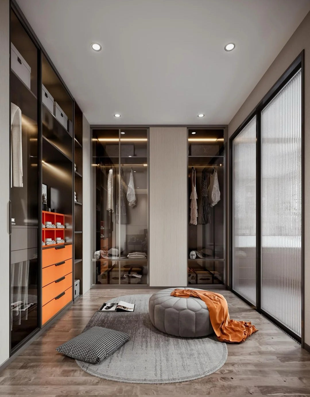 Black Rothnow Wardrobe-RNW12-WIC with custom size, featuring a sturdy护栏 for secure storage and organization.