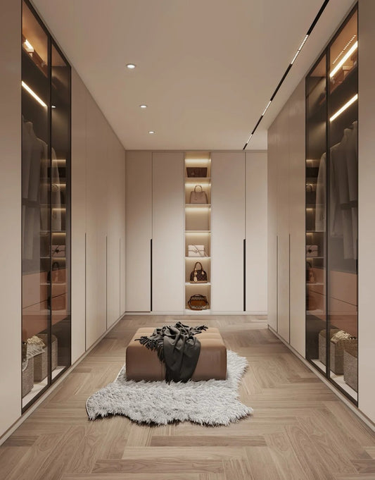 Black Rothnow Wardrobe-RNW12-WIC with custom size, featuring a sturdy protective护栏 for wardrobe safety and organization.