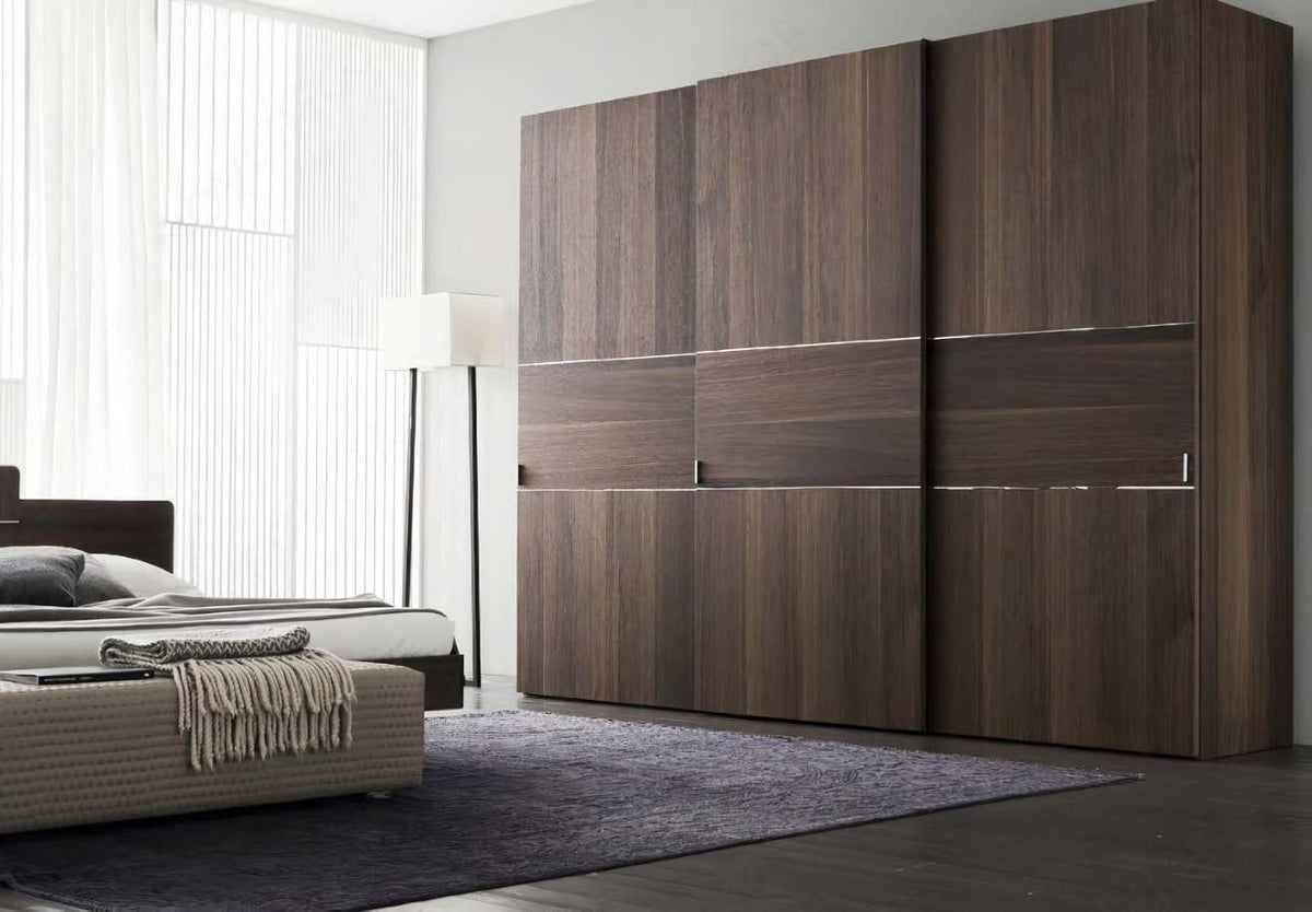 Black Rothnow wardrobe sliding door closet with custom size, featuring a sleek and modern护栏 design for stylish storage.
