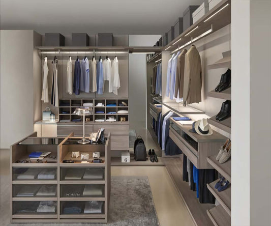 Black Rothnow Wardrobe RNWC07 wall-mounted closet with protective railing, designed for modern storage solutions.