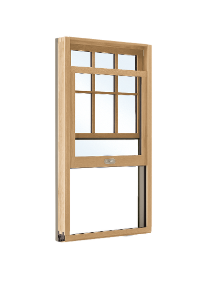 Rothnow wooden window RNWW01 with black finish, single and double hung design, featuring clear glass and traditional window frame