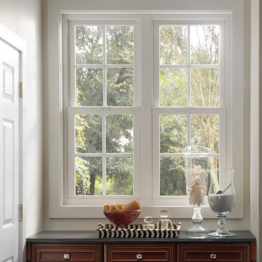 Rothnow® wooden window RNWW02 single and double hung window with black frame, showcasing classic window design and craftsmanship.