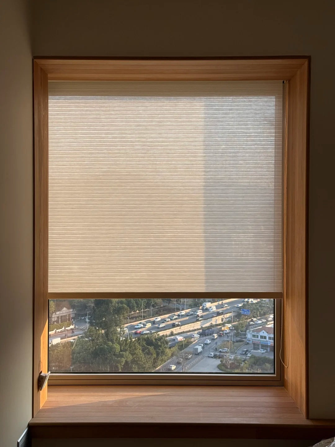 Rothnow® Wooden Fixed Window in black, custom-sized window with clear glass and wooden frame, ideal for modern home design.