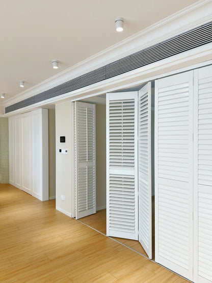 Rothnow wooden window shutter in black, custom-sized solid wood window shutter for classic home decor.