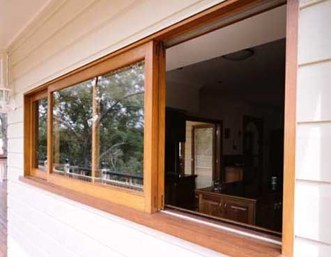 Rothnow® Wooden sliding window in black with customized size, featuring a sleek design and multiple glass panes.