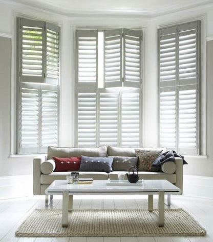 Black Rothnow wooden window shutter, solid wood construction, customized size, with louvered design and durable finish.