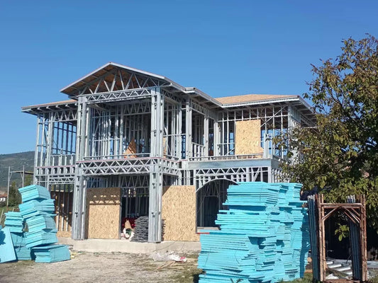 Light steel villa from Rothnow featuring a modern steel structure, customized size, and sleek architectural design.